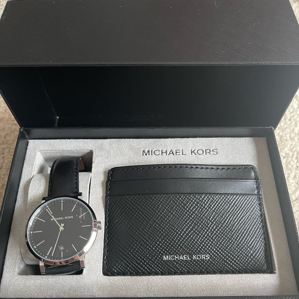Mens Michael Kors watch and card holder